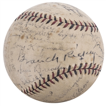 1931 World Series Champion St. Louis Cardinals Team Signed ONL Baseball With 24 Signatures Including Branch Rickey, Bottomly, Frisch & More (JSA)